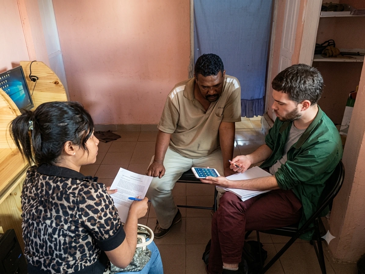 Showing the prototype to user in Madagascar