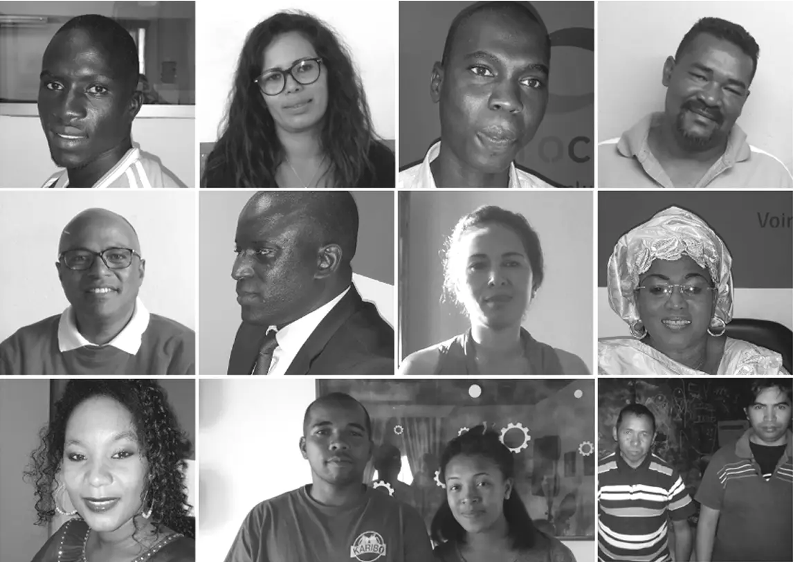 Mugshots of the 12 users I interviewed in Senegal and Madagascar